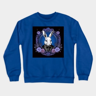 White Rabbit In A Suit Crewneck Sweatshirt